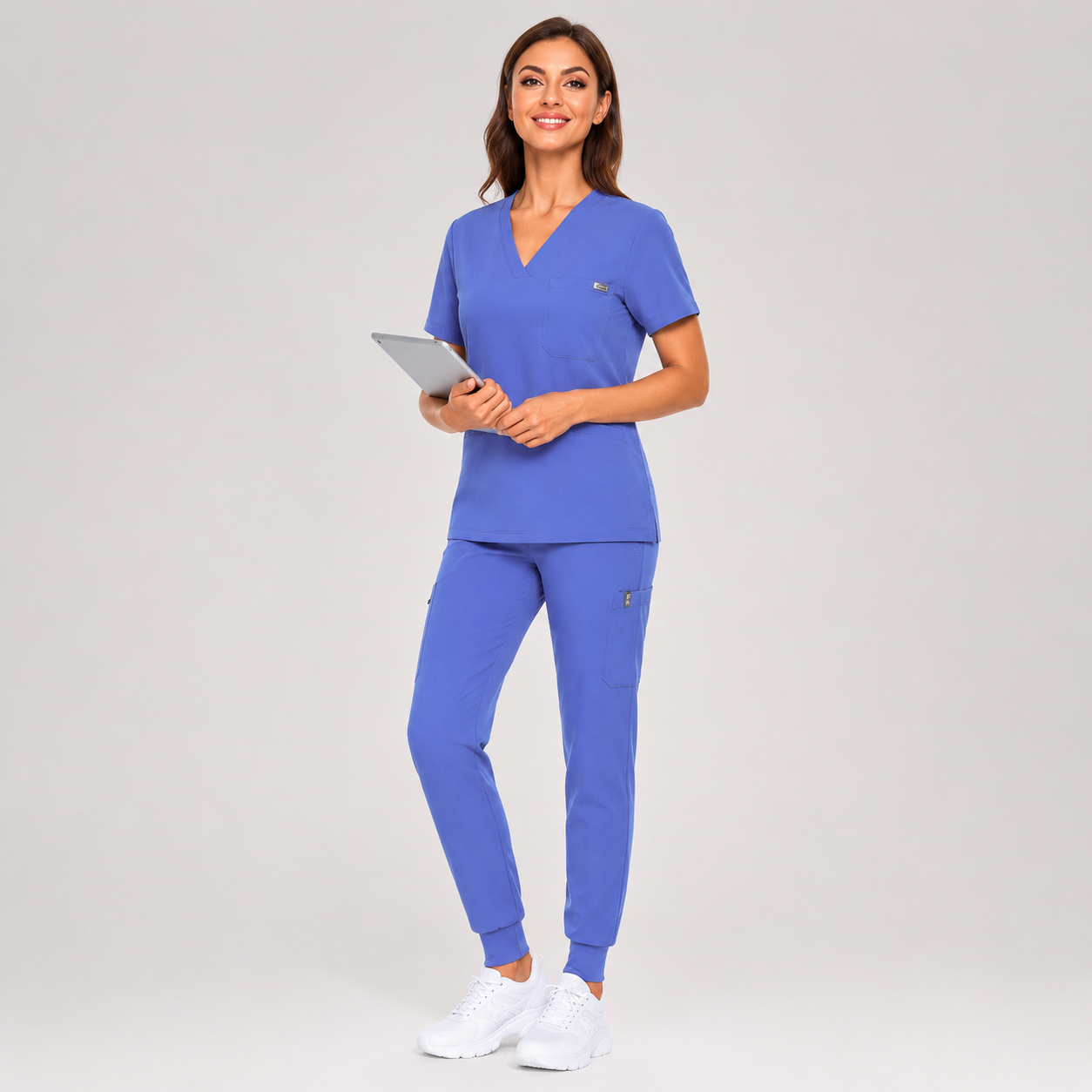 Women's Essential V-Neck Jogger Scrub Set