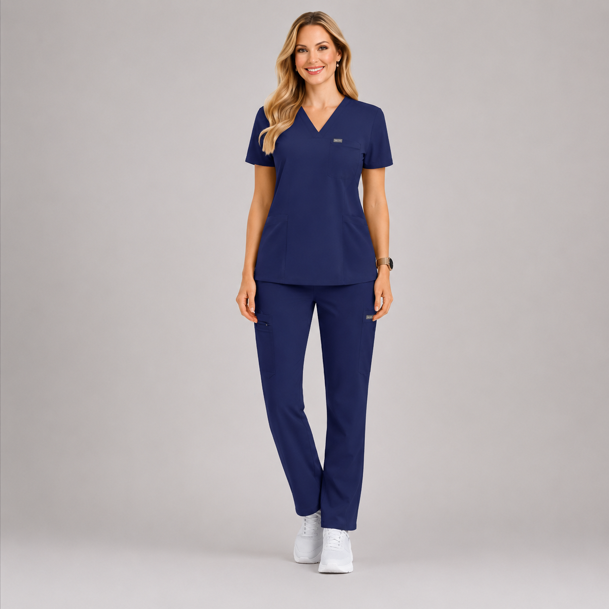 Women's Premium V-Neck Straight Leg Scrub Set